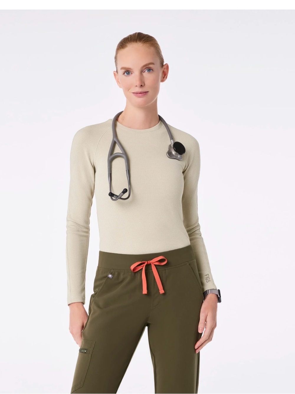 FIGS Technical Collection Waffle Underscrubs set of 2 size SMALL - Picture 3 of 4